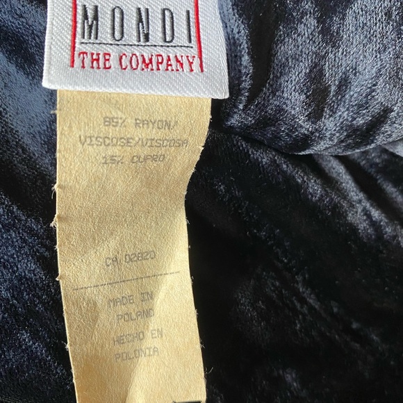 VINTAGE 90s MONDI BLACK WRAP SLEEVES DRESS Sz 40 . - Picture 5 of 16